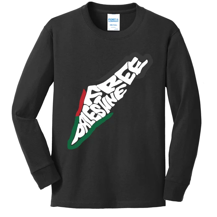 Palestine Flag Human Rights Palestine Freedom Palestine Flag Kids Long Sleeve Shirt