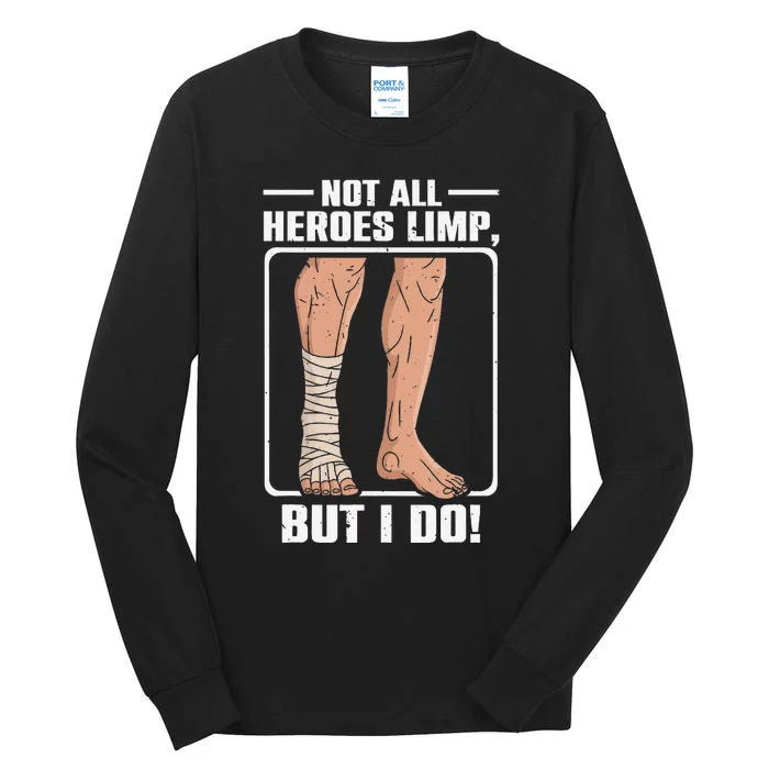 Plantar Fasciitis Heel Pain Foot Inflammation Tall Long Sleeve T-Shirt