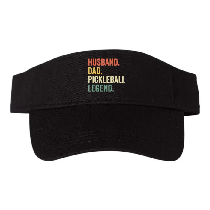 Pickleball Funny Husband Dad Legend Vintage Fathers Day Valucap Bio-Washed Visor