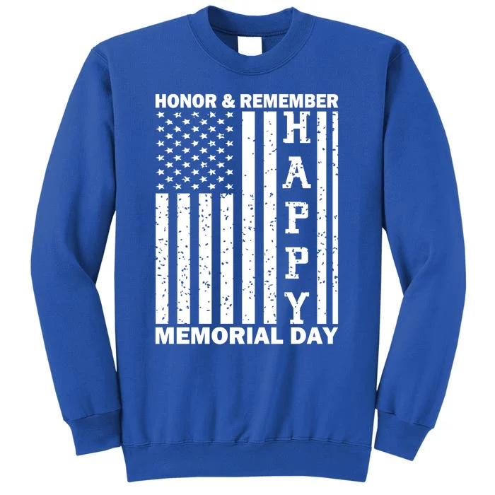 Patriotic Family Honor And Remember Memorial Day Usa Flag Gift Tall Sweatshirt