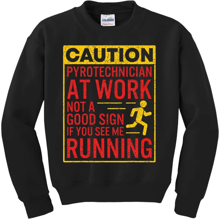 Pyrotechnician Funny Humorous Pyro Technician Kids Sweatshirt