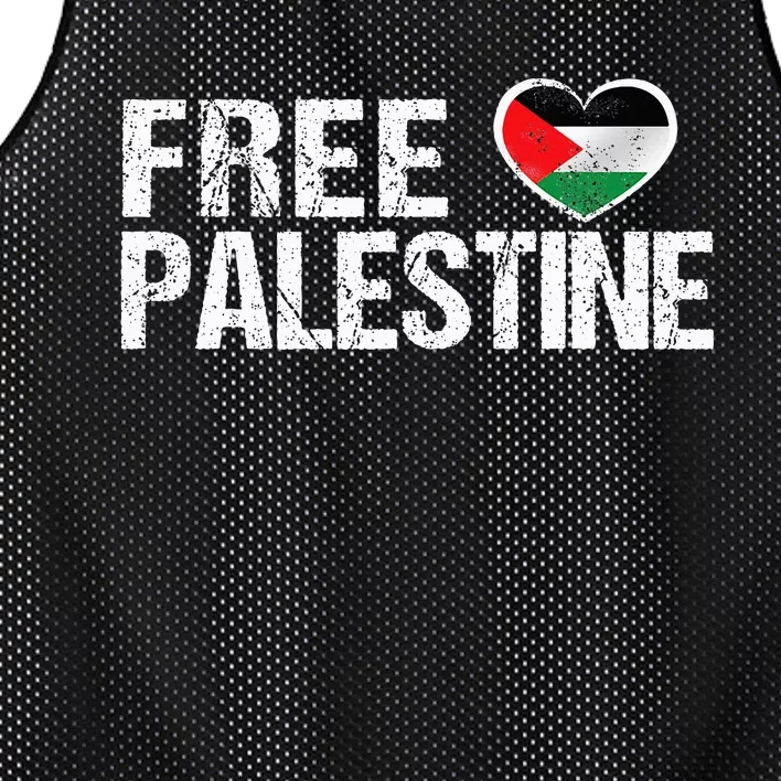 Palestine Flag heart Free Palestine Mesh Reversible Basketball Jersey Tank