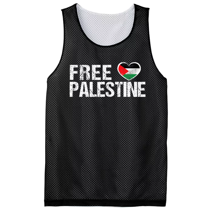 Palestine Flag heart Free Palestine Mesh Reversible Basketball Jersey Tank