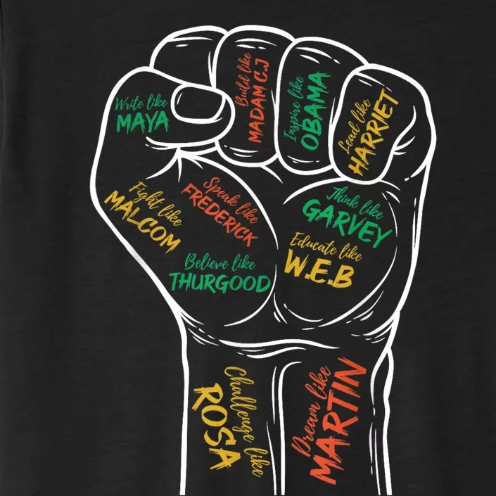 Power Fist Hand Inspiring Black Leaders Black History ChromaSoft Performance T-Shirt