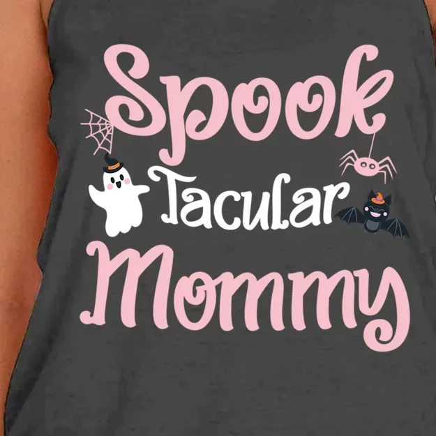 Perfect Funny Halloween For Mommy Spook Tacular Mommy Gift Women's Knotted Racerback Tank