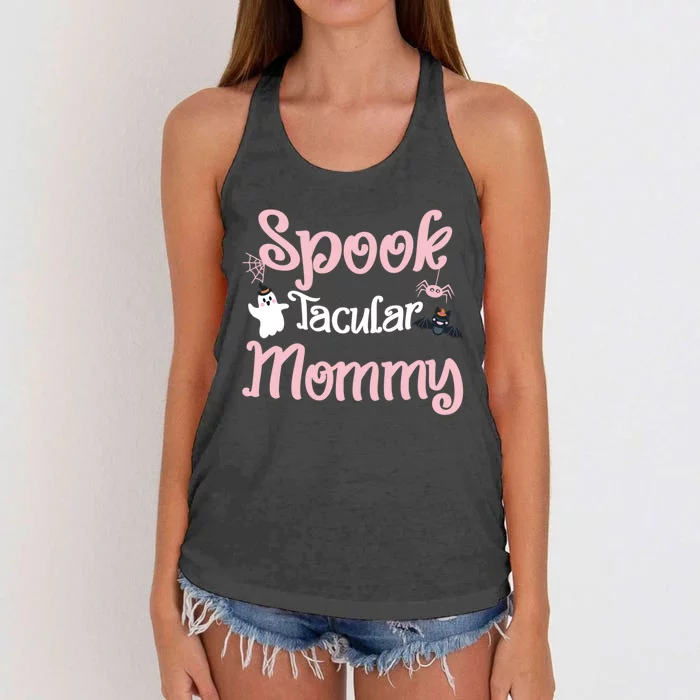 Perfect Funny Halloween For Mommy Spook Tacular Mommy Gift Women's Knotted Racerback Tank