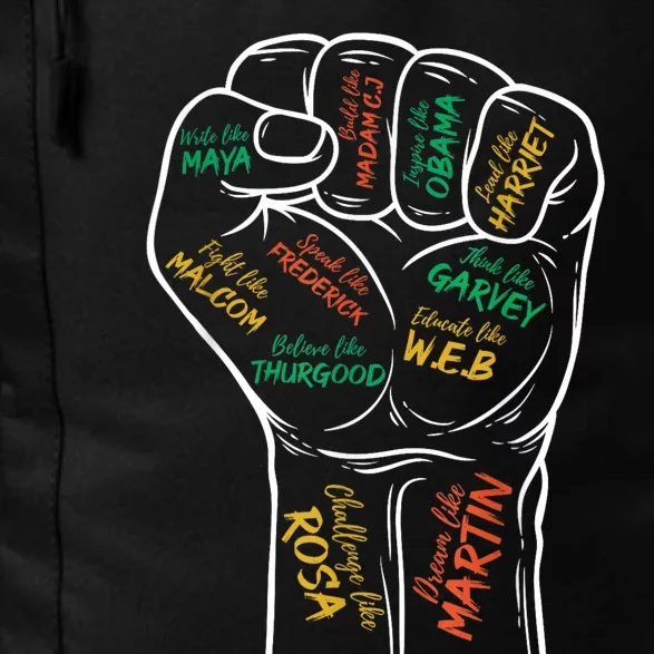 Power Fist Hand Inspiring Black Leaders Black History Daily Commute Backpack