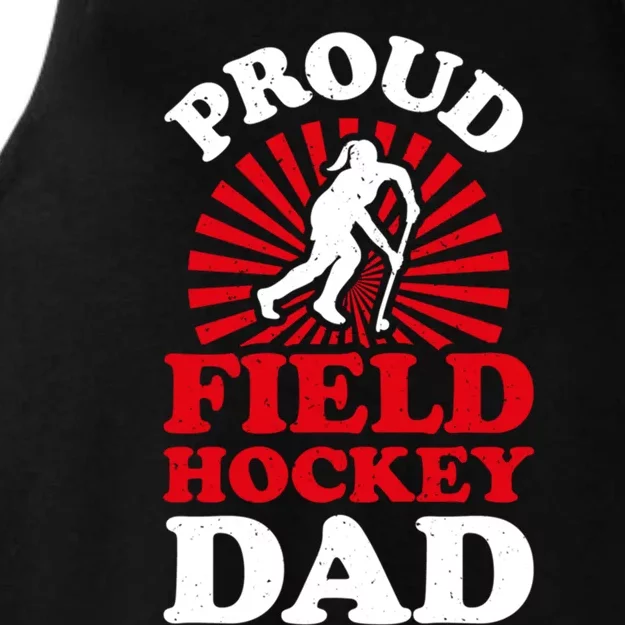 Proud Field Hockey Dad Cool Field Hockey Parent Gift Ladies Tri-Blend Wicking Tank