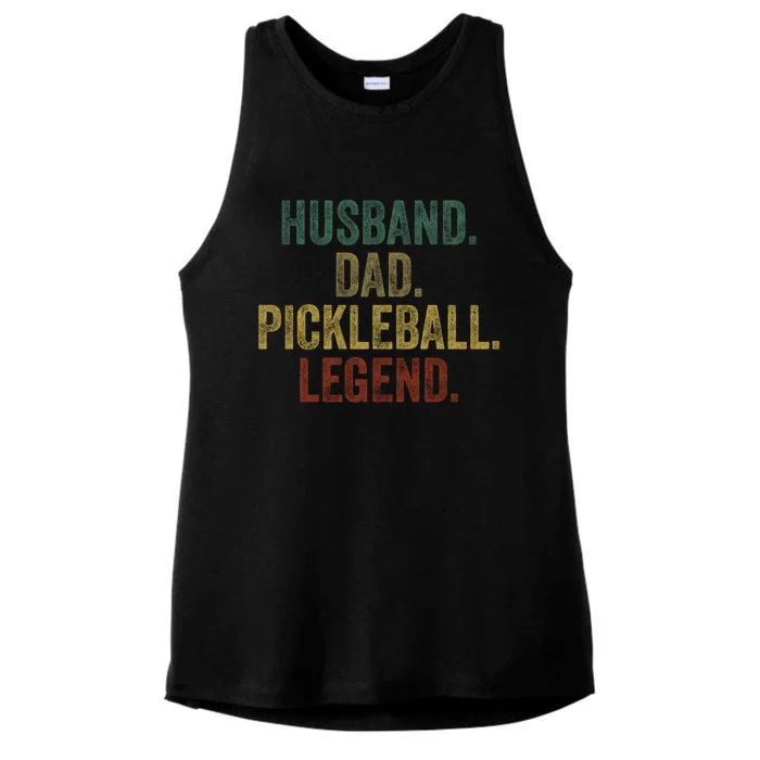 Pickleball Funny Husband Dad Legend Vintage FatherS Day Gift Ladies Tri-Blend Wicking Tank