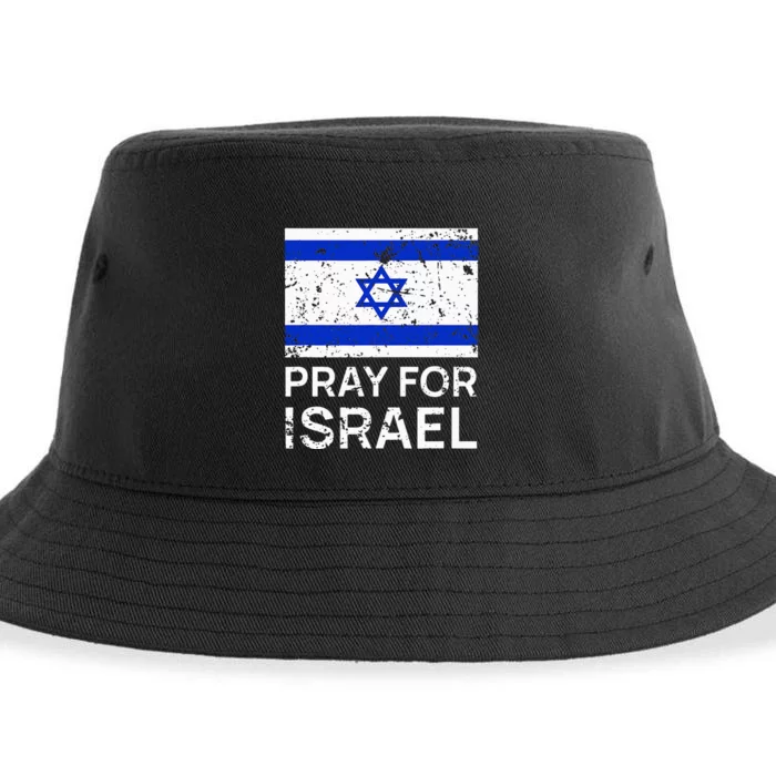 Pray for Israel 2021 Praying for Israeli Flag Sustainable Bucket Hat