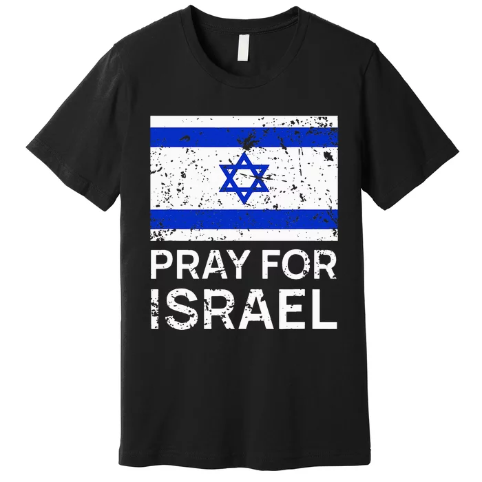 Pray for Israel 2021 Praying for Israeli Flag Premium T-Shirt