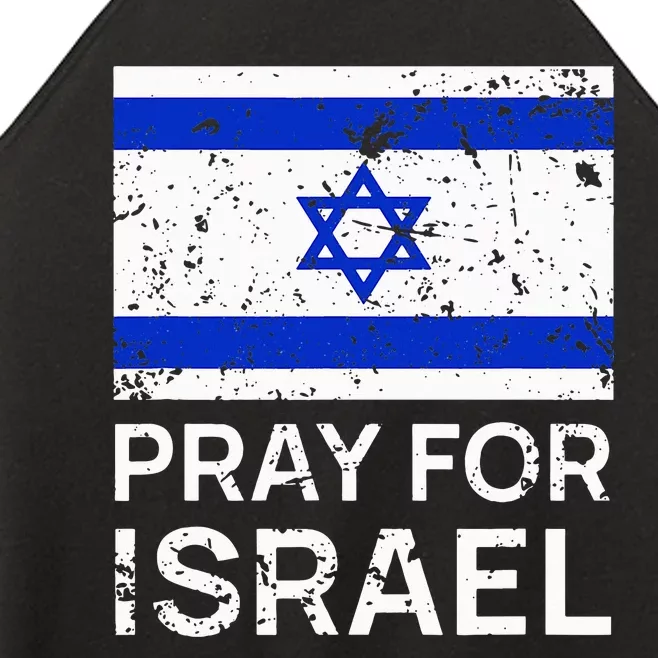 Pray for Israel 2021 Praying for Israeli Flag Women’s Perfect Tri Rocker Tank