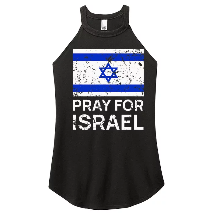 Pray for Israel 2021 Praying for Israeli Flag Women’s Perfect Tri Rocker Tank