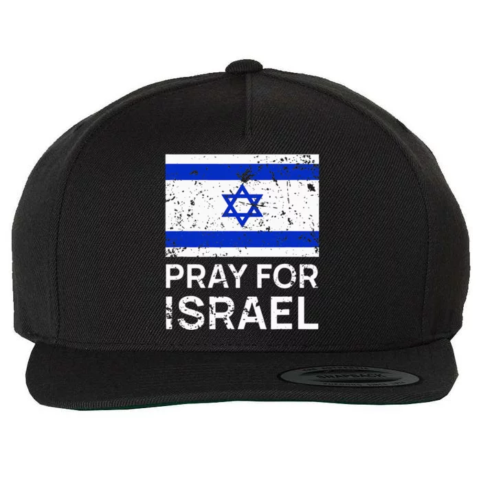 Pray for Israel 2021 Praying for Israeli Flag Wool Snapback Cap