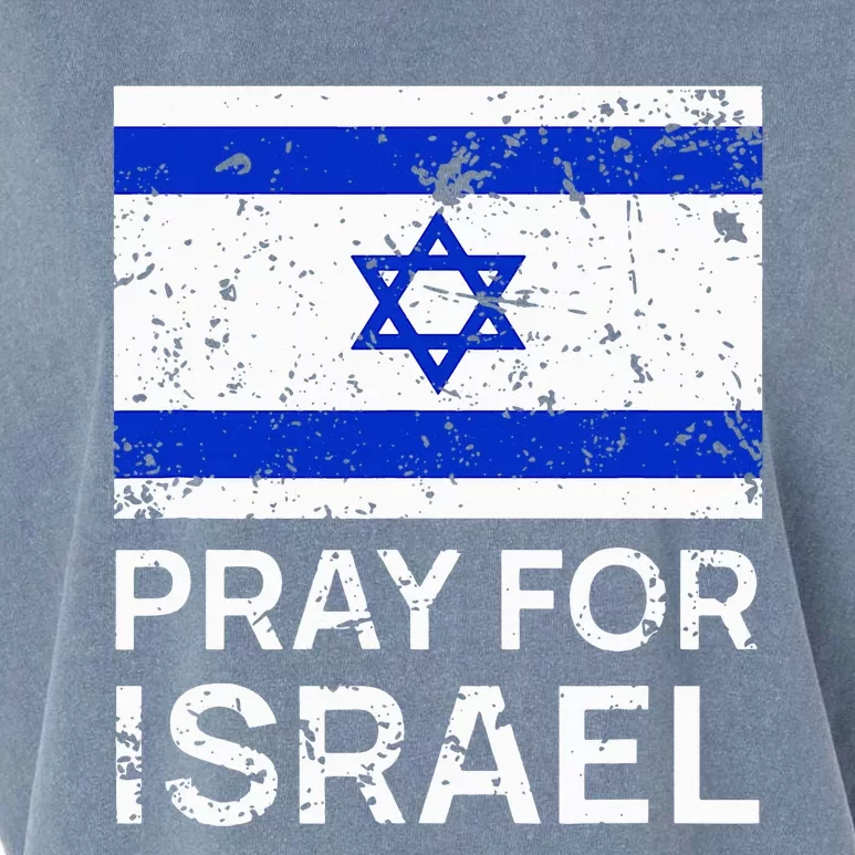 Pray for Israel 2021 Praying for Israeli Flag Garment-Dyed Women's Muscle Tee