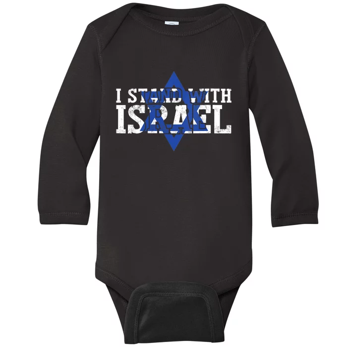 Pray For Israel I Stand With Israel Pray For Israeli People Baby Long Sleeve Bodysuit