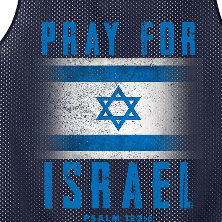 Pray For Israel Psalm 122 6 Israel Flag Mesh Reversible Basketball Jersey Tank