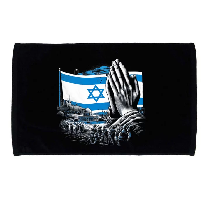 Pray For Israel Strong We Stand With Israel Microfiber Hand Towel