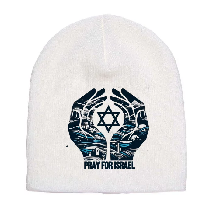 Pray For Israel Strong  I Stand With Israel Short Acrylic Beanie