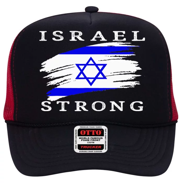 Pray For Israel Israel Strong High Crown Mesh Trucker Hat