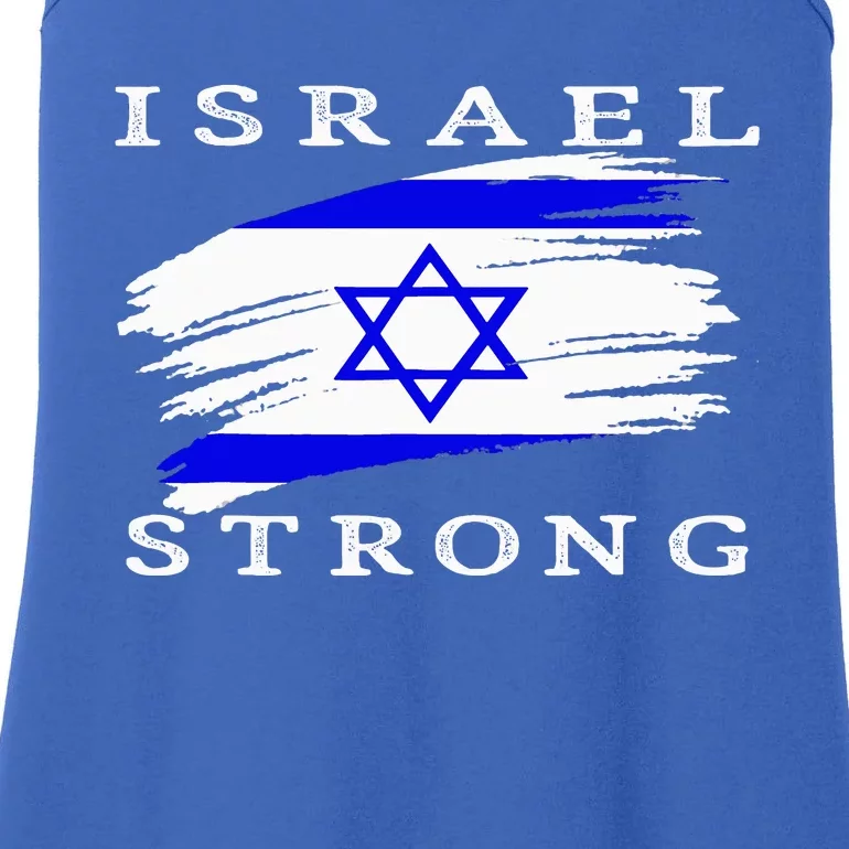 Pray For Israel Israel Strong Ladies Essential Tank