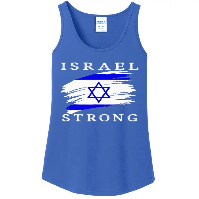 Pray For Israel Israel Strong Ladies Essential Tank