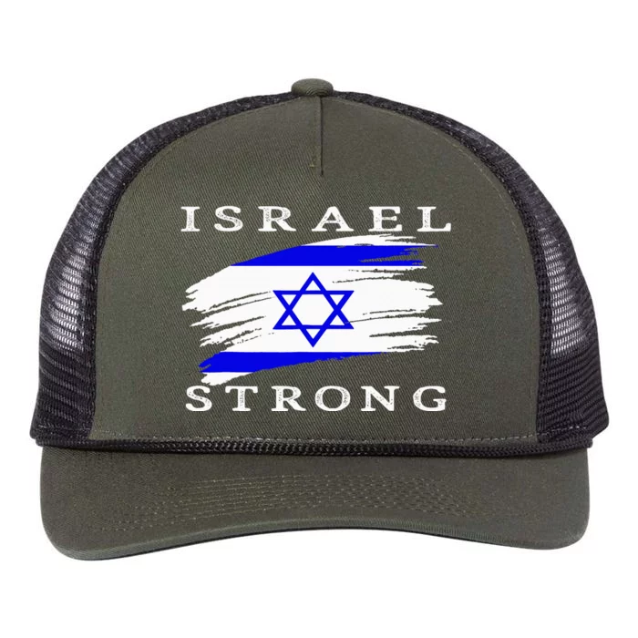 Pray For Israel Israel Strong Retro Rope Trucker Hat Cap