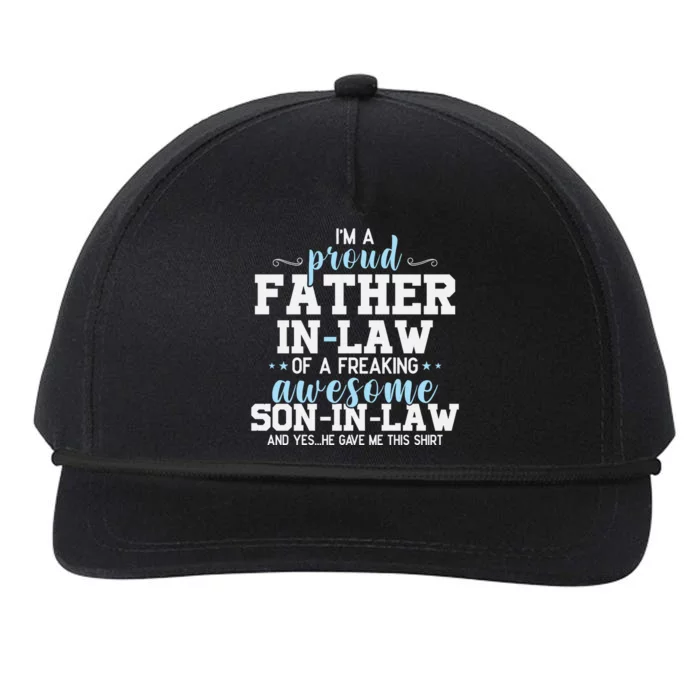 Proud Father In Law Of A Freaking Awesome Son In Law Snapback Five-Panel Rope Hat