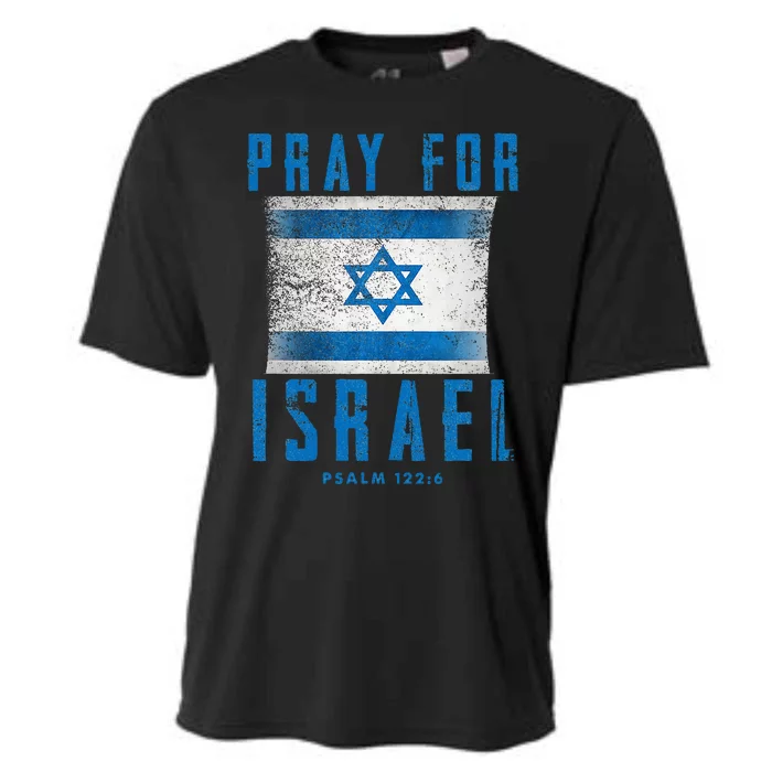 Pray for Israel Psalm 122 6 Israel Flag Cooling Performance Crew T-Shirt