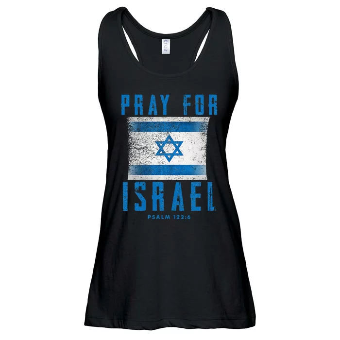 Pray for Israel Psalm 122 6 Israel Flag Ladies Essential Flowy Tank