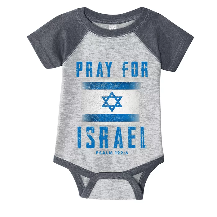 Pray for Israel Psalm 122 6 Israel Flag Infant Baby Jersey Bodysuit