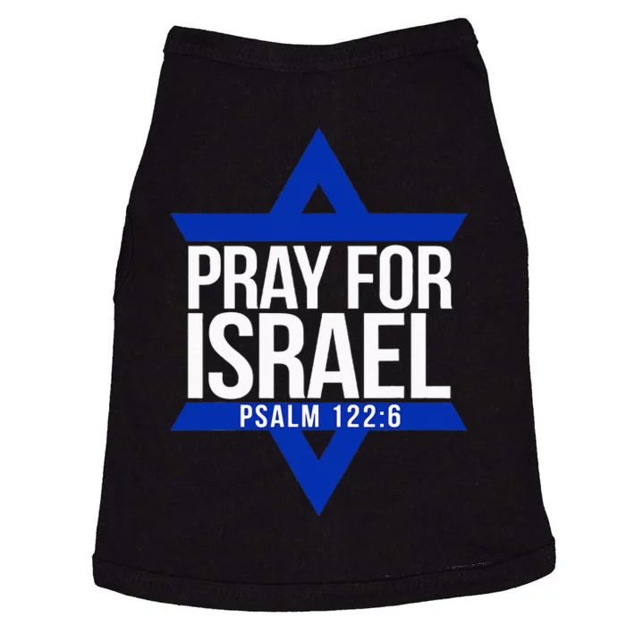 Pray For Israel Jewish Star Doggie Tank