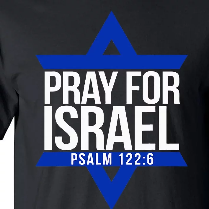 Pray For Israel Jewish Star Tall T-Shirt