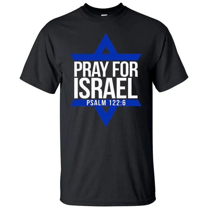 Pray For Israel Jewish Star Tall T-Shirt