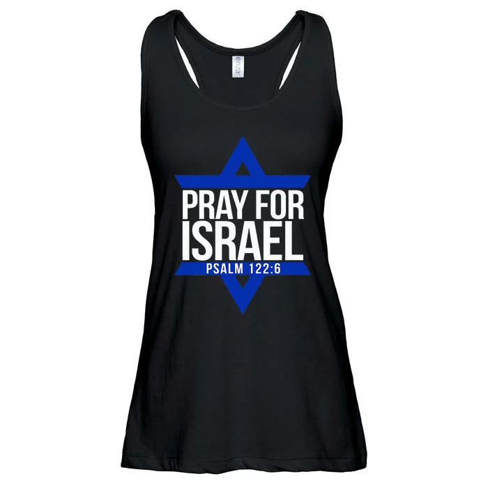 Pray For Israel Jewish Star Ladies Essential Flowy Tank