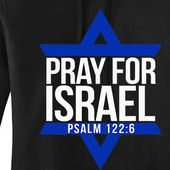 Pray For Israel Jewish Star Women's Pullover Hoodie