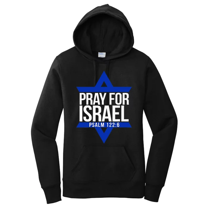 Pray For Israel Jewish Star Women's Pullover Hoodie