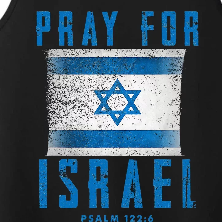 Pray for Israel Psalm 122 6 Israel Flag Performance Tank