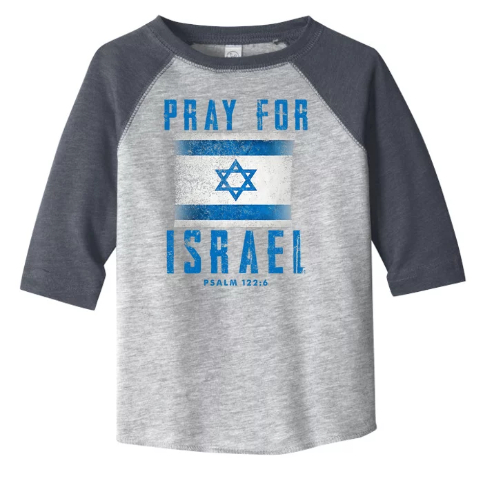 Pray for Israel Psalm 122 6 Israel Flag Toddler Fine Jersey T-Shirt