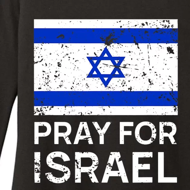 Pray For Israel Praying For Israeli Flag Womens CVC Long Sleeve Shirt