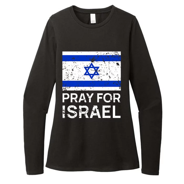 Pray For Israel Praying For Israeli Flag Womens CVC Long Sleeve Shirt