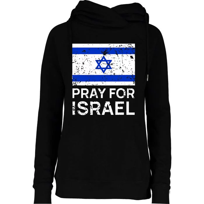 Pray For Israel Praying For Israeli Flag Womens Funnel Neck Pullover Hood