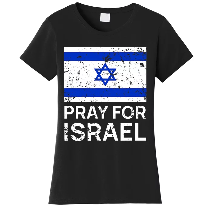 Pray For Israel Praying For Israeli Flag Women's T-Shirt