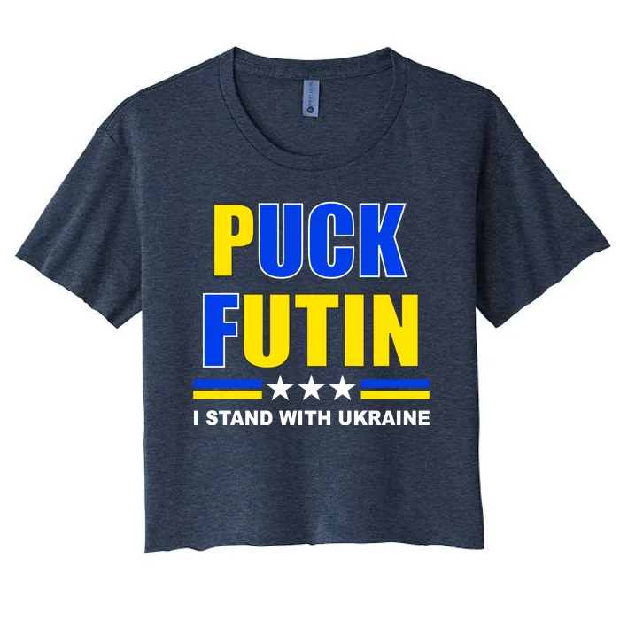 Puck Futin I Stand With Ukraine Women's Crop Top Tee