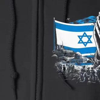 Pray for Israel Full Zip Hoodie