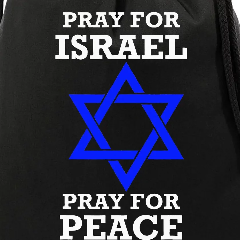 Pray For Israel Peace Drawstring Bag