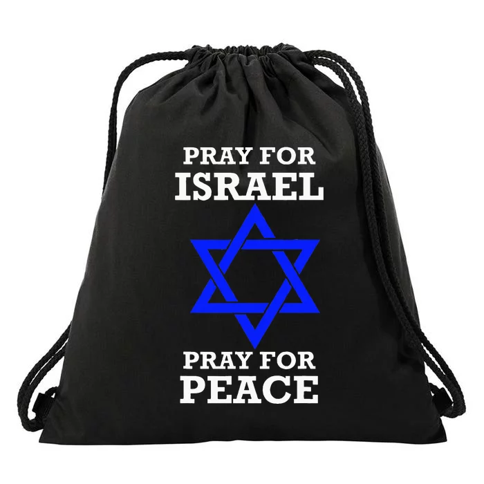 Pray For Israel Peace Drawstring Bag