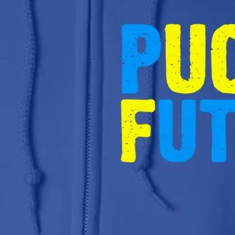 Puck Futin I Stand With Ukraine Lover Ukrainian Flag Funny Gift Full Zip Hoodie