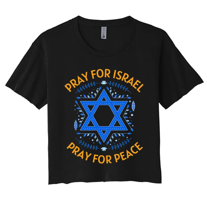 Pray For Israel Peace Women's Crop Top Tee