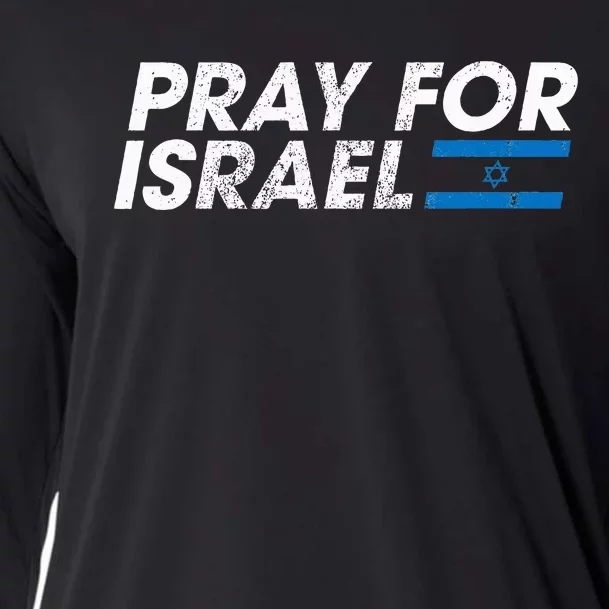 Pray for Israel Psalm 122 6 Israel Flag Christian Inspiring Cooling Performance Long Sleeve Crew